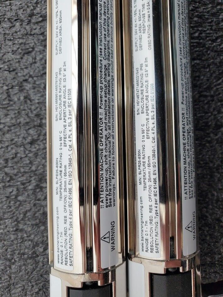 Banner SLPE25-830N SLPR25-830N Light Curtain Kit 830mm Long 0.1-7m Range IP65