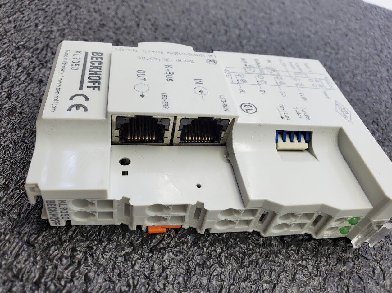Beckhoff KL9050 Terminal Bus Extension Coupler Terminal K-Bus 2x RJ45 Plug