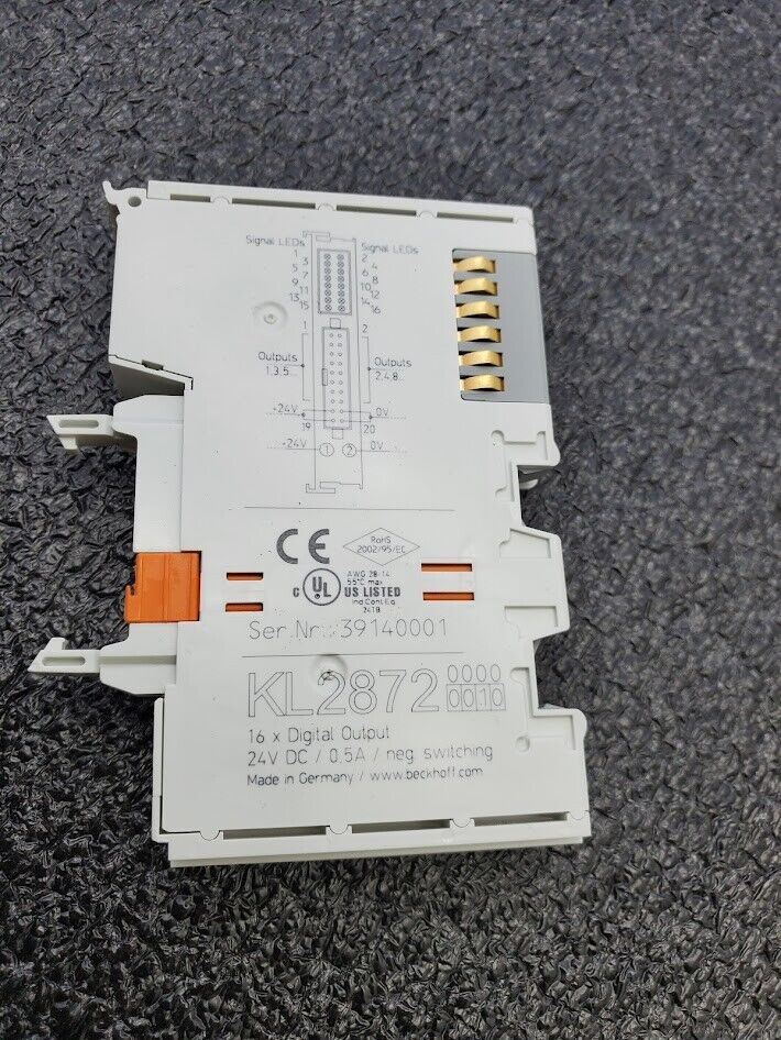 Beckoff KL2872-0000 16 X Digital Output 24 V DC 0.5A KL2872 Negative Switching