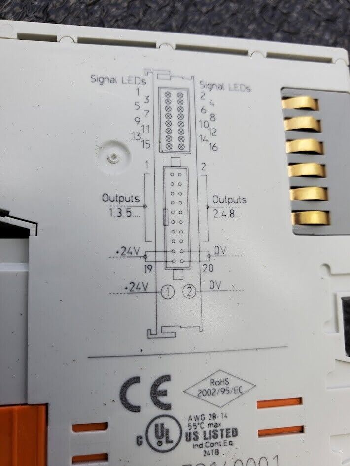 Beckoff KL2872-0000 16 X Digital Output 24 V DC 0.5A KL2872 Negative Switching