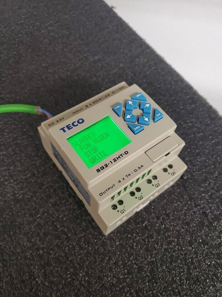 TECO SG2-12HT-D 6 DC Inputs 2 Analog Input 4 Transistor Out Ladder Logic PLC