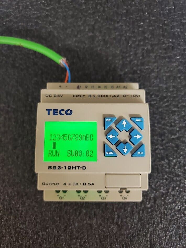 TECO SG2-12HT-D 6 DC Inputs 2 Analog Input 4 Transistor Out Ladder Logic PLC
