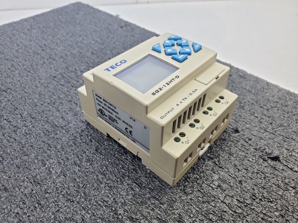 TECO SG2-12HT-D 6 DC Inputs 2 Analog Input 4 Transistor Out Ladder Logic PLC