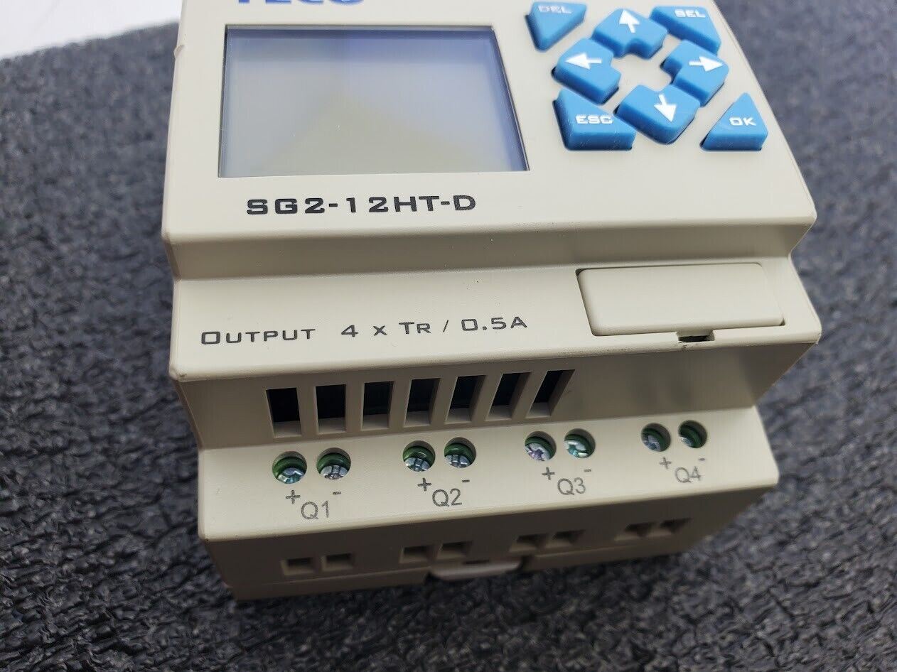 TECO SG2-12HT-D 6 DC Inputs 2 Analog Input 4 Transistor Out Ladder Logic PLC