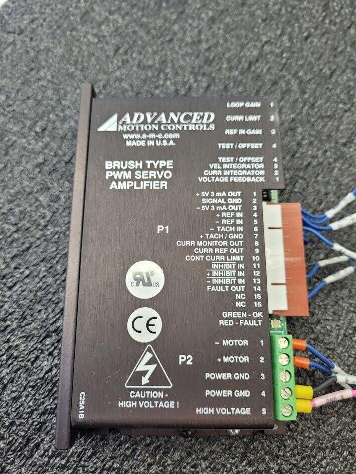 Advanced Motion Controls Brush Type PWM Servo Amplifier 12A8K 34396-0221