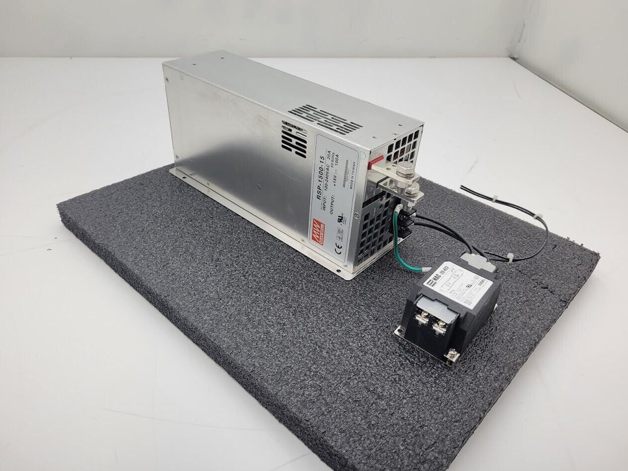 Mean Well RSP-1500-15 Power Supply 15VDC 100A 1.5KW Output 100-240VAC 20A Input