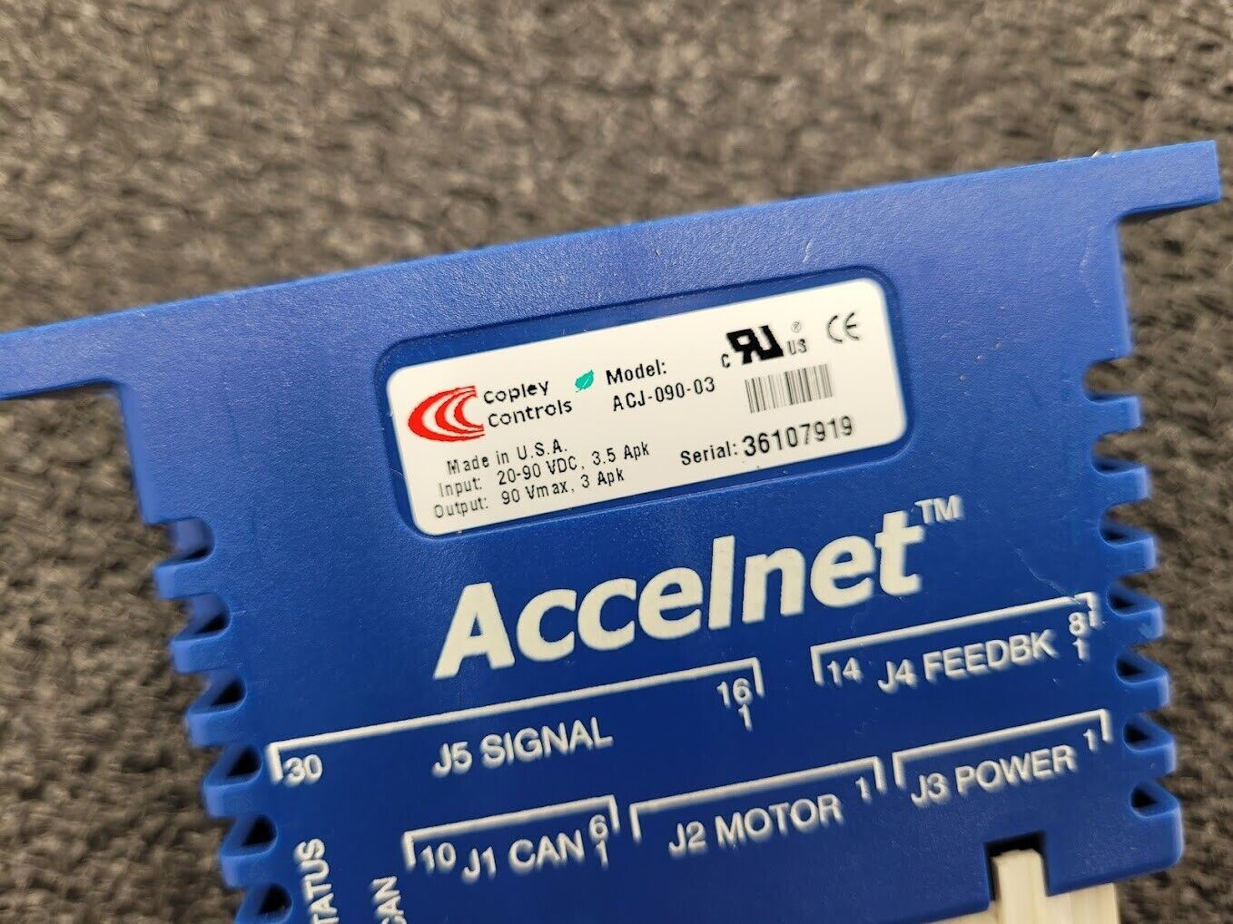 Custom Rotary Indexer Drive Robot Axis Maxon Servo Copley Accelnet ACJ-090-03