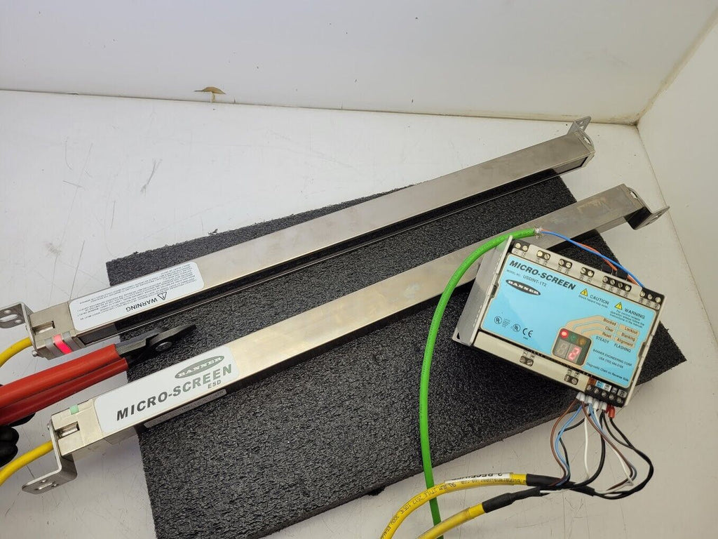 Banner USE2012NP2 & USR2012NP2 MICRO-SCREEN 20" Light Curtain Screen Set Tested