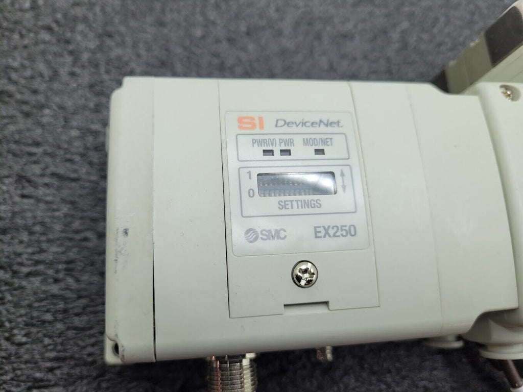 SMC SI Air EX250 SDN1 DeviceNet w 12x VQ1200N-5 -51 Solenoid Valve Block