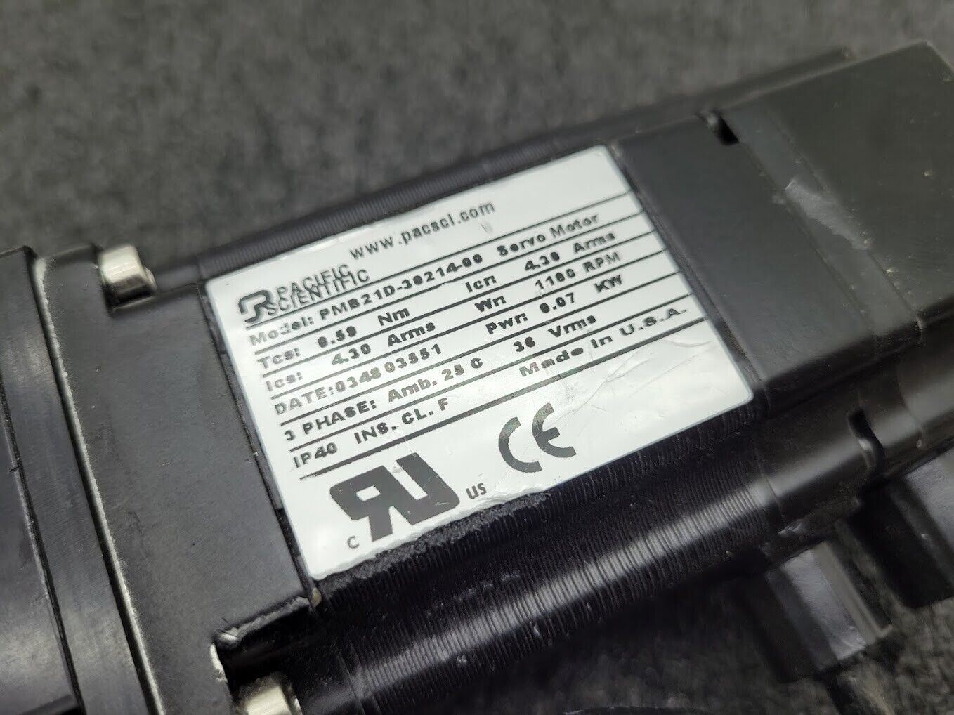 Pacific Scientific PAC SCI PMB21D-30214-00 Servo Motor Nema 23 Bayside Gearhead