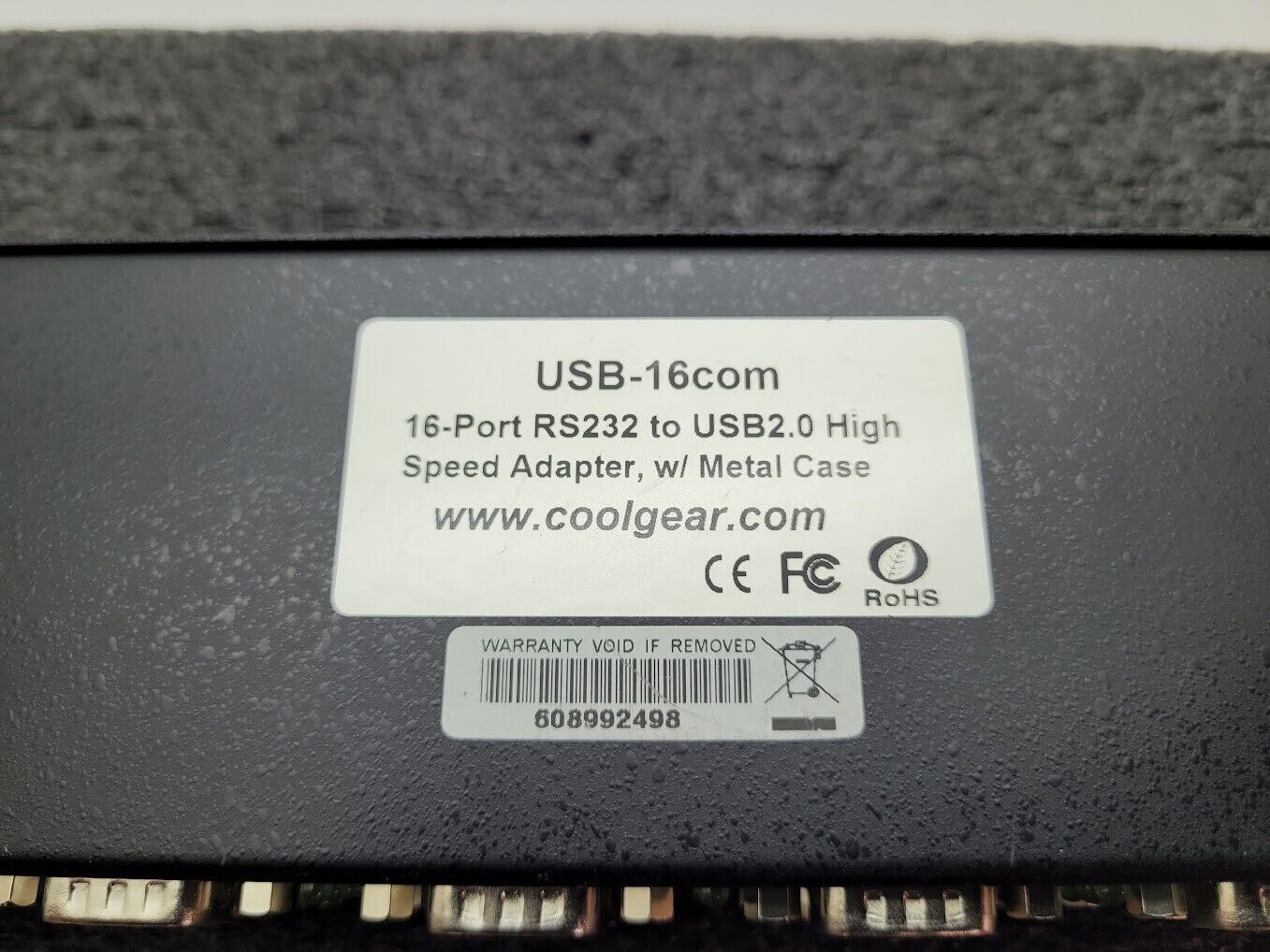 USC CoolGear USB 2.0 to 16-port RS232 Serial Adapter USB-RS232 Adapter 7-24VDC