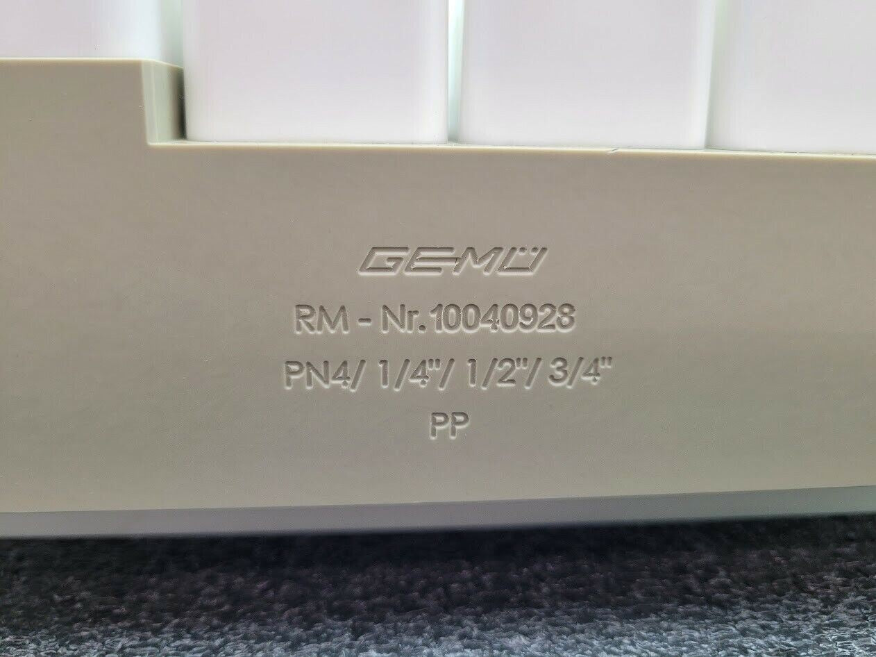 Gemu 5 Valve Diaphragm Shutoff Manifold Valve Air Open Spring Close PN4 PP "B"