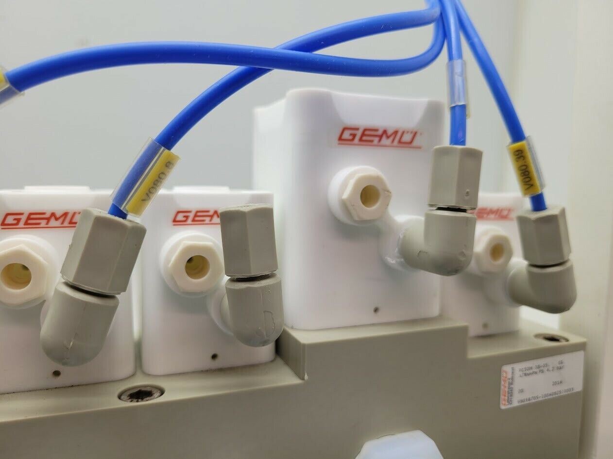 Gemu 5 Valve Diaphragm Shutoff Manifold Valve Air Open Spring Close PN4 PP "B"