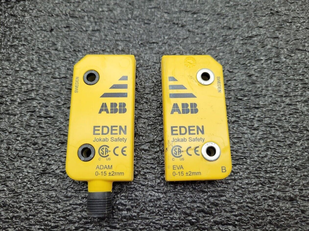 Jokab Safety ABB Adam Eva Door Sensors 0-15mm +/- 2MM w/ Cable M12-5 Barrel