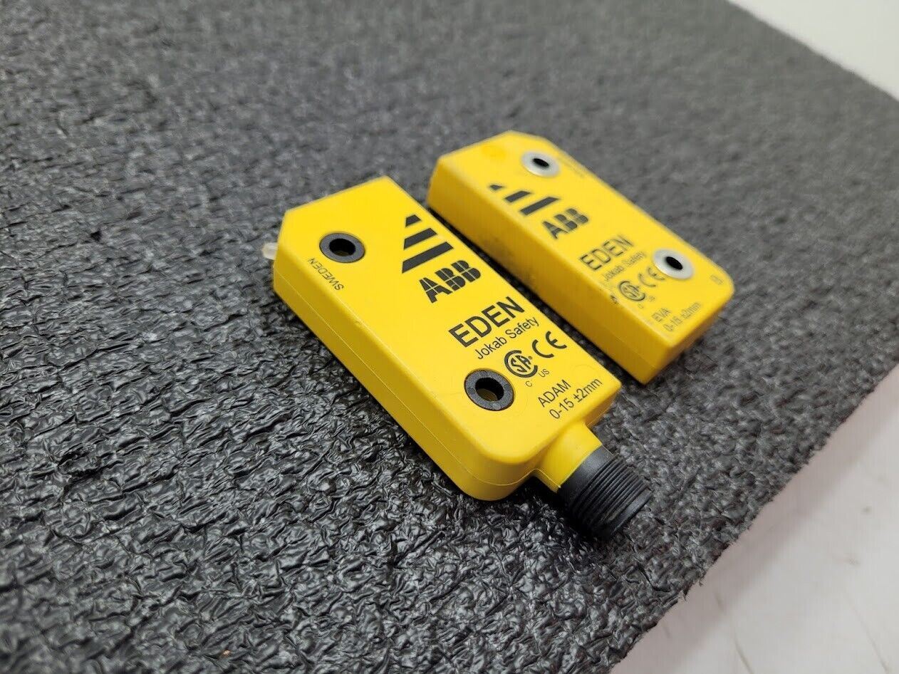 Jokab Safety ABB Adam Eva Door Sensors 0-15mm +/- 2MM w/ Cable M12-5 Barrel