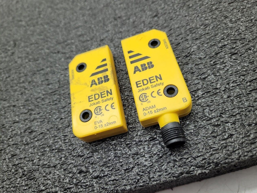 Jokab Safety ABB Adam Eva Door Sensors 0-15mm +/- 2MM w/ Cable M12-5 Barrel