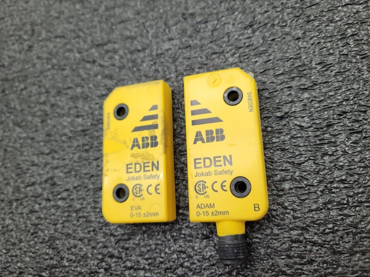Jokab Safety ABB Adam Eva Door Sensors 0-15mm +/- 2MM w/ Cable M12-5 Barrel