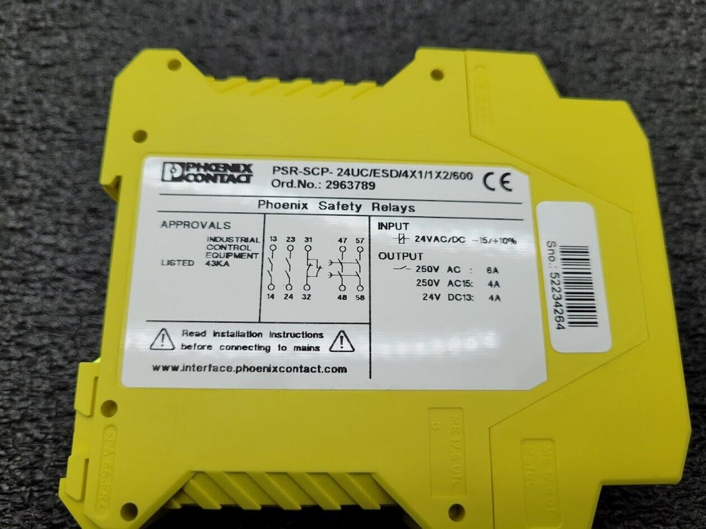 PHOENIX CONTACT PSR-SCP-24UC/ESD/4X1/1X2/600 / PSRSCP24UCESD4X11X2600