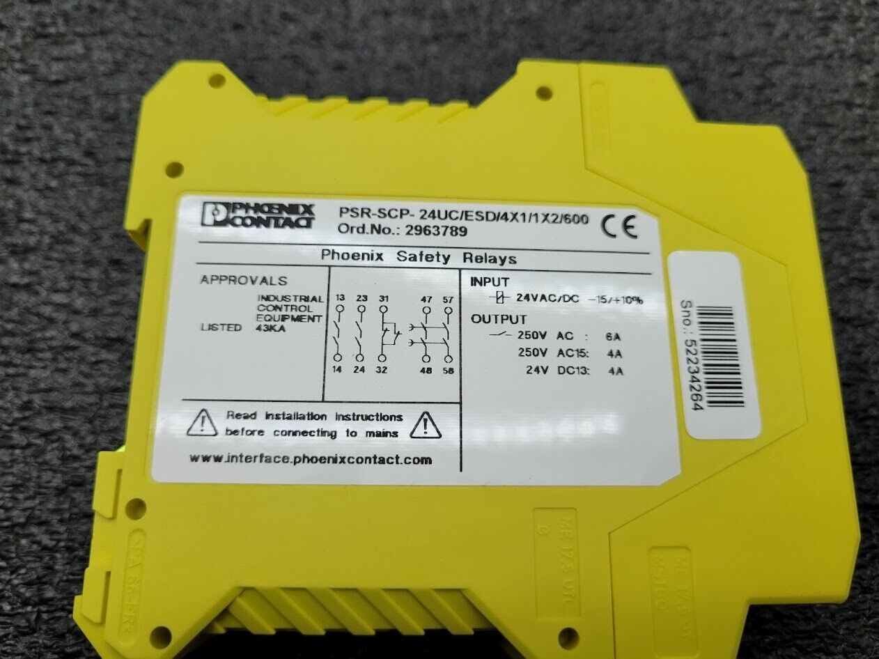 PHOENIX CONTACT PSR-SCP-24UC/ESD/4X1/1X2/600 / PSRSCP24UCESD4X11X2600