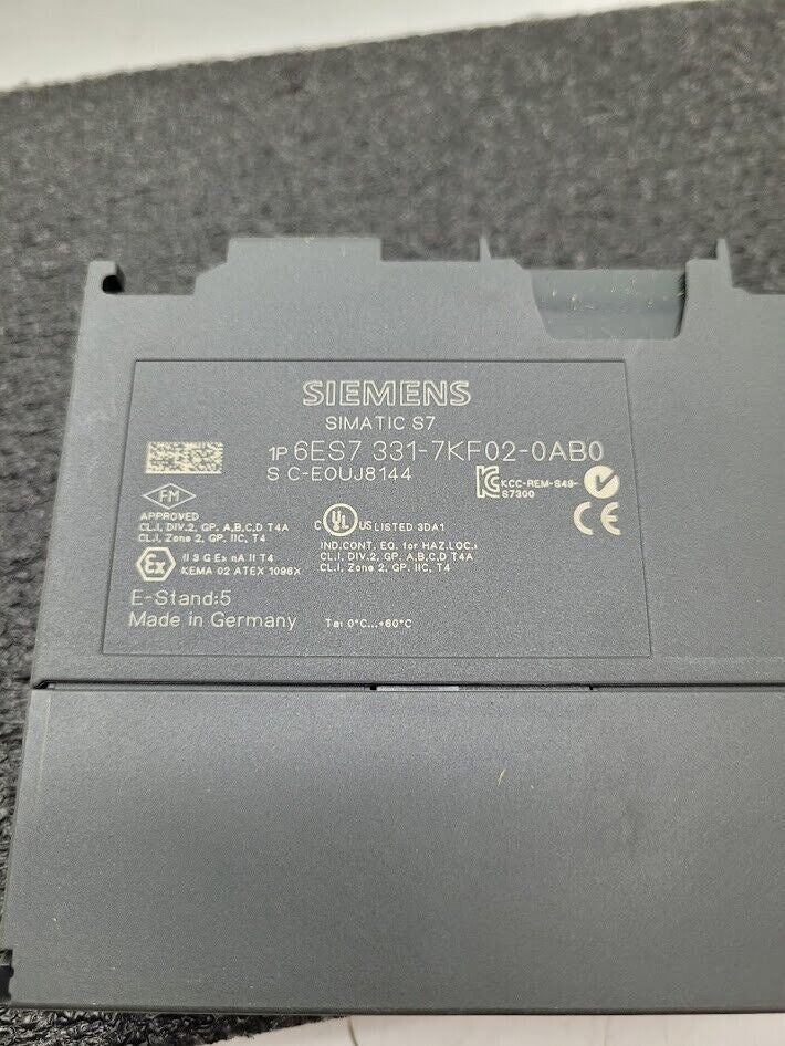 Siemens 6ES7 331-7KF02-0AB0 Analog Input Module AI 8x12BIT Working Pull