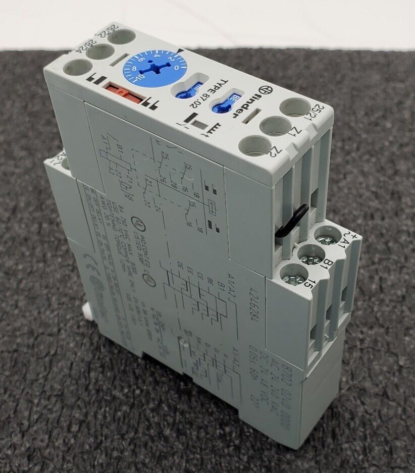 finder 87.02 0240 0000 Modular Timer Relay AC 24...240 VAC DC 24...48 VDC 2 Pole