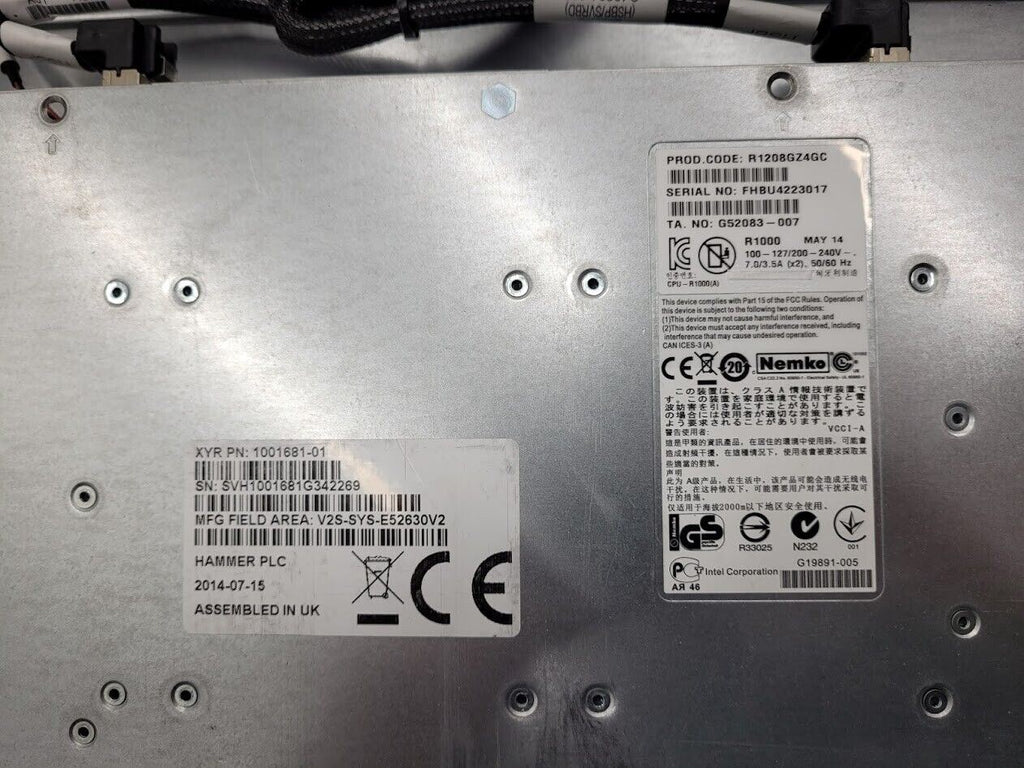 Intel S2600GZ 1U 8-Bay SFF Workstation Server 2X E5-2630 128Gb (8x16) Tested