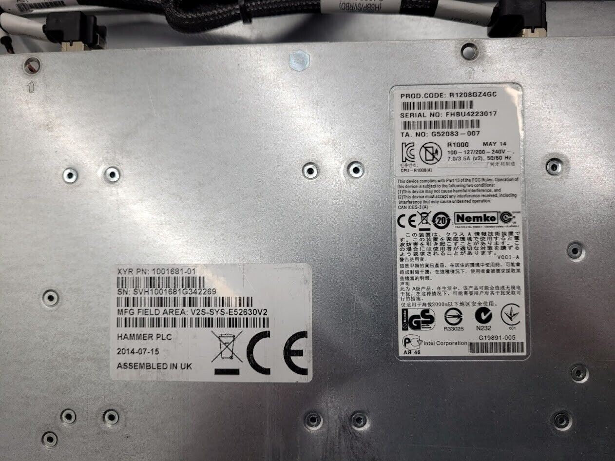 Intel S2600GZ 1U 8-Bay SFF Workstation Server 2X E5-2630 128Gb (8x16) Tested