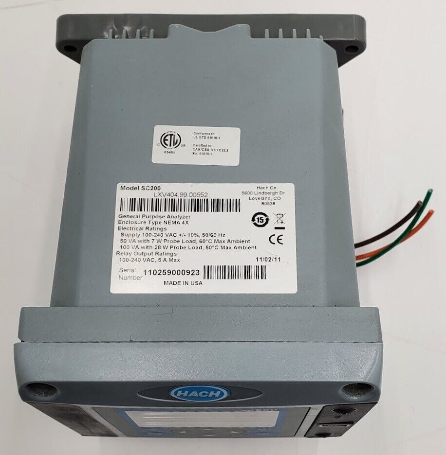 Hach SC200 NEMA 4X Universal Controller General Purpose Analyzer LXV404.99.00552
