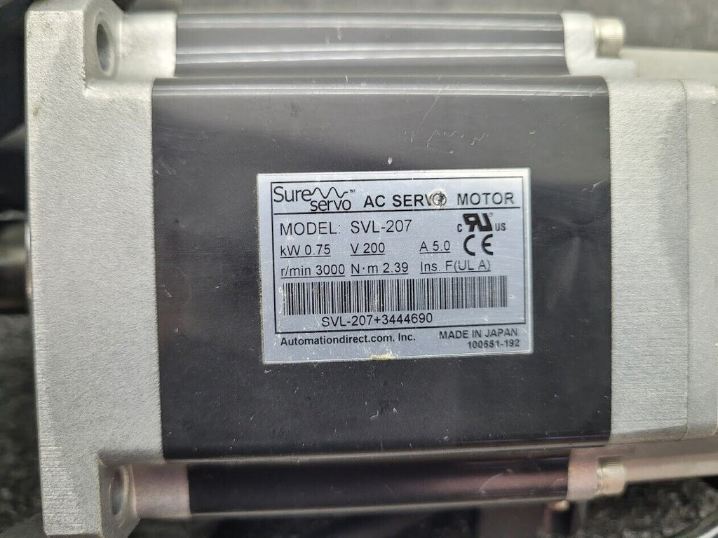 Automation Direct SVL-207 SVL207 Low Inertia AC Brushless Servo Motor 750W 3PH