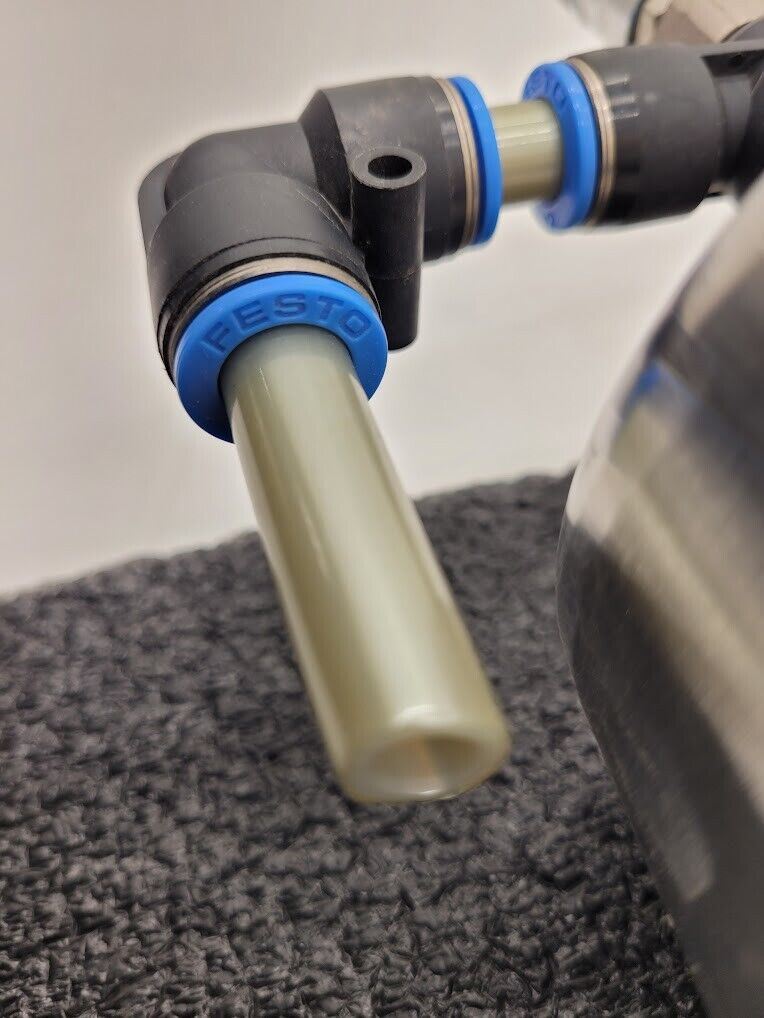 Festo CRVZS-2 160236 Stainless Steel 2 Liter Air Reservoir Tank 24 Bar 12mm Port