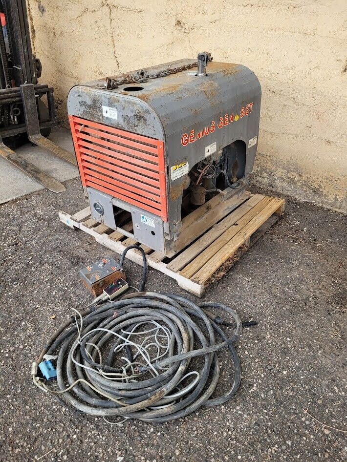 Genius Gen Set Scrap Magnet Generator 13kW Needs Work Kubota 30HP Engine Runs