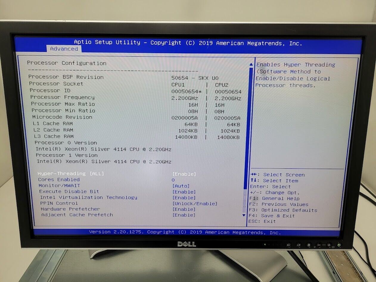 Supermicro SYS-2029U-TN24R4T 2x Xeon Silver 4116 64Gb Ram 24x NVMe Slots X11DPU