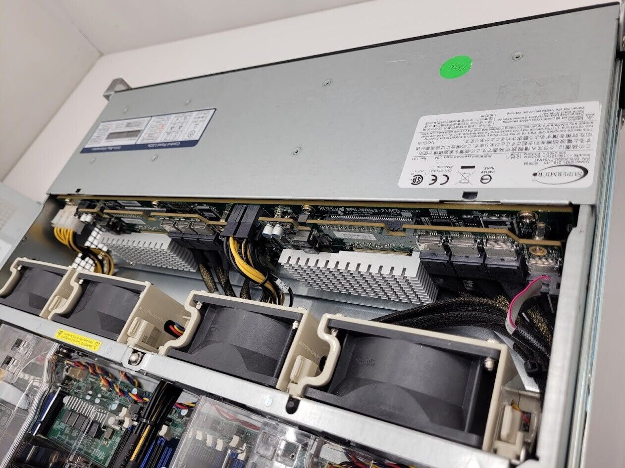 Supermicro SYS-2029U-TN24R4T 2x Xeon Silver 4116 64Gb Ram 24x NVMe Slots X11DPU