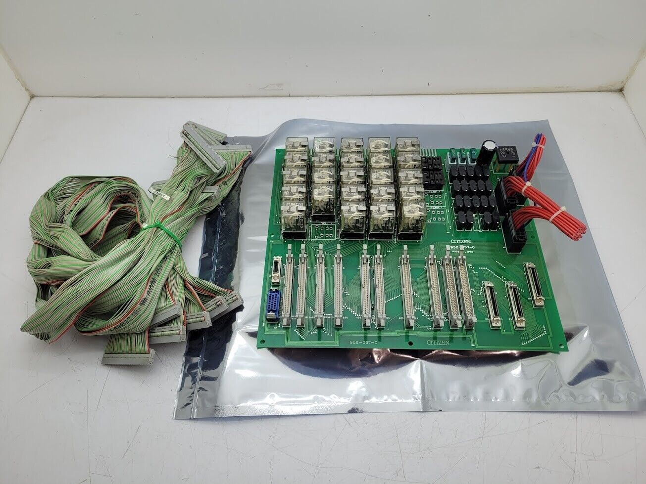 Citizen Lathe E-32 Relay Control Board Plus Cables 952-037-0 CNDI4