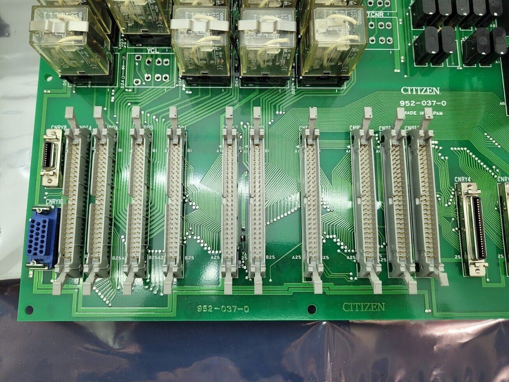 Citizen Lathe E-32 Relay Control Board Plus Cables 952-037-0 CNDI4