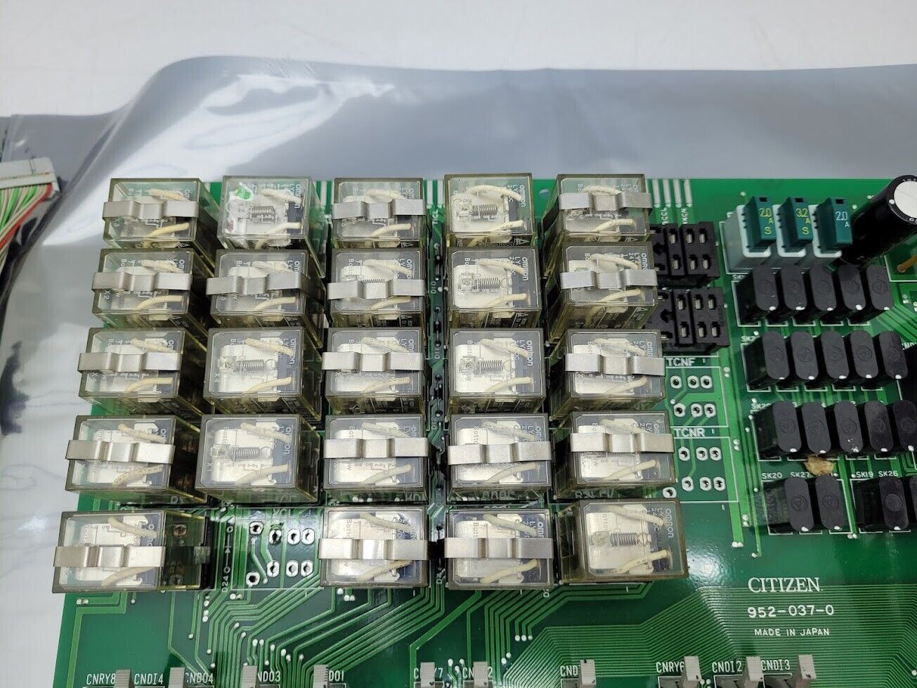 Citizen Lathe E-32 Relay Control Board Plus Cables 952-037-0 CNDI4