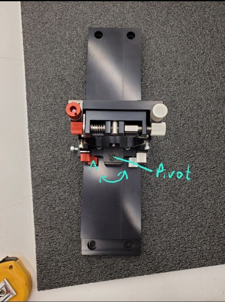 High Precision Industrial Line Scan Camera Mount 74mm Hole 380mm plate 4-Axis