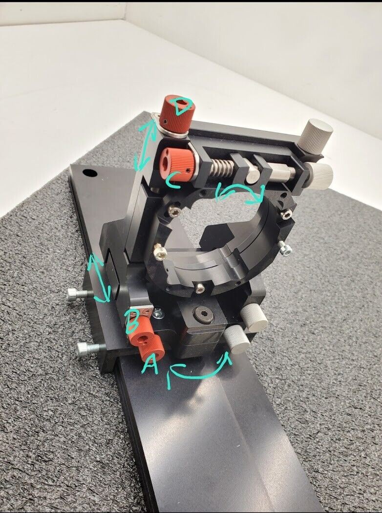 High Precision Industrial Line Scan Camera Mount 74mm Hole 380mm plate 4-Axis