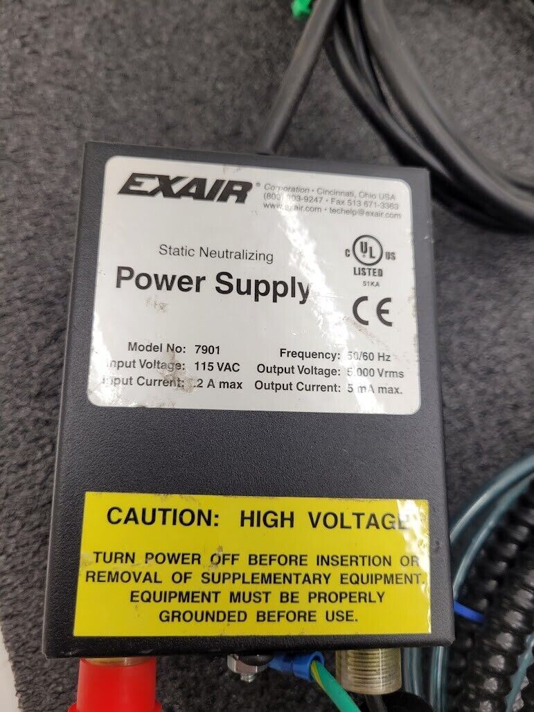 Exair 7901 Static Neutralizing Power Supply 5000V 7193 Ion Air Gun Parts/Repair