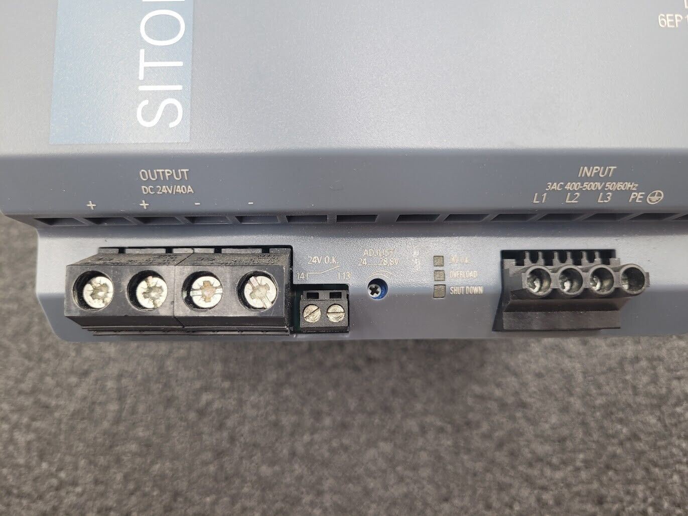 Siemens SITOP 24VDC 40A Power Supply PSU8200 6EP1437-3BA10 3AC 400-500V 3PH In