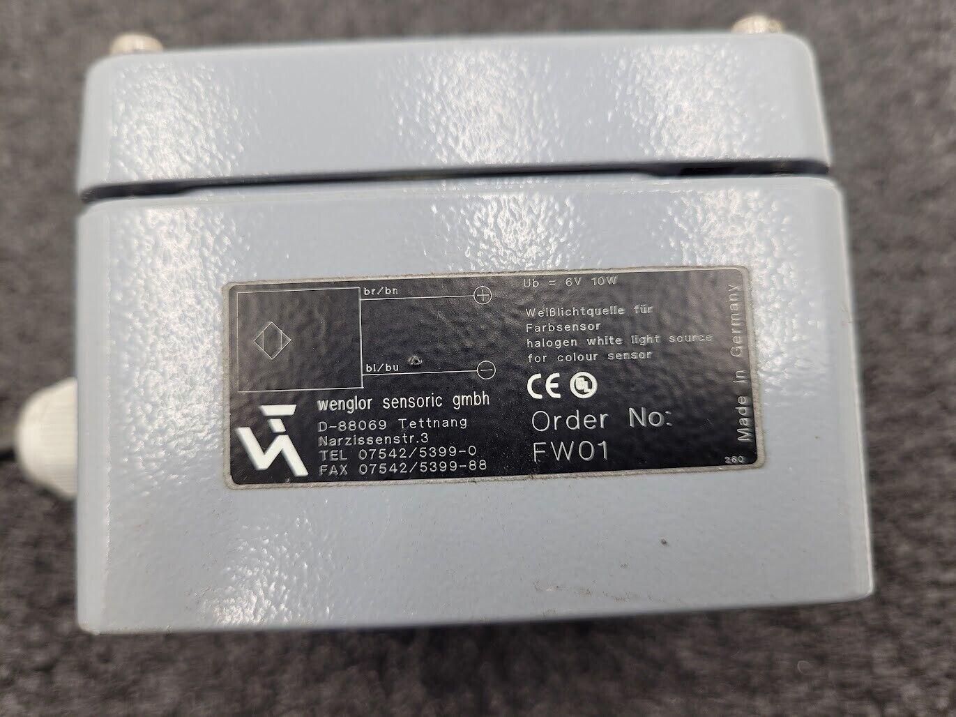 Wenglor FN04 Color Sensor Amplifier FW01 White Light Source FD01 Colour Sensor