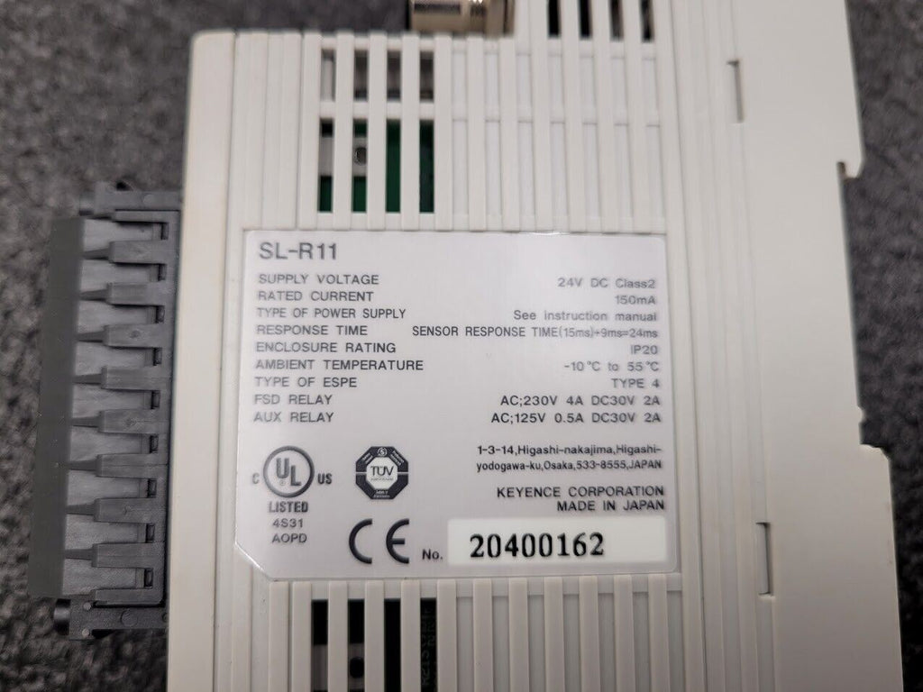 Keyence Light Curtain Pair SL-C28H-T SL-C28H-R SL-R11 Control Module Controller