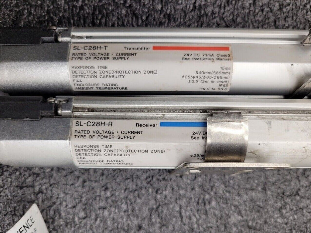 Keyence Light Curtain Pair SL-C28H-T SL-C28H-R SL-R11 Control Module Controller