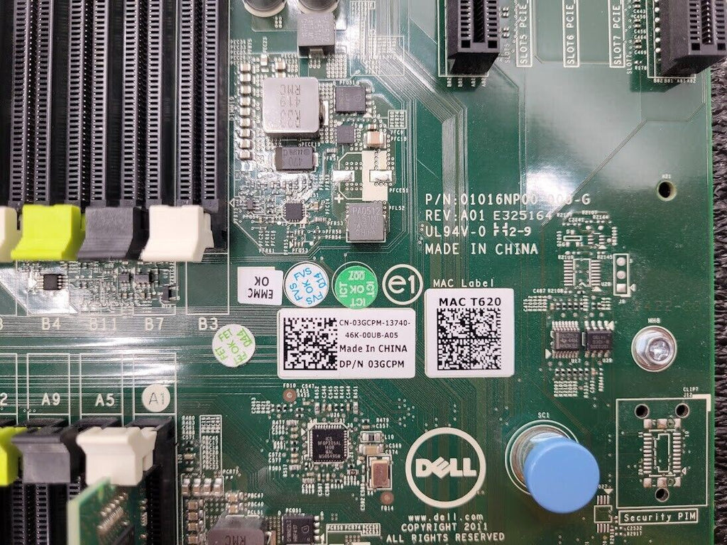 Dell PowerEdge Motherboard 03GCPM T620 2x Xeon E5-2650v2 32GB Ram Boots to Bios