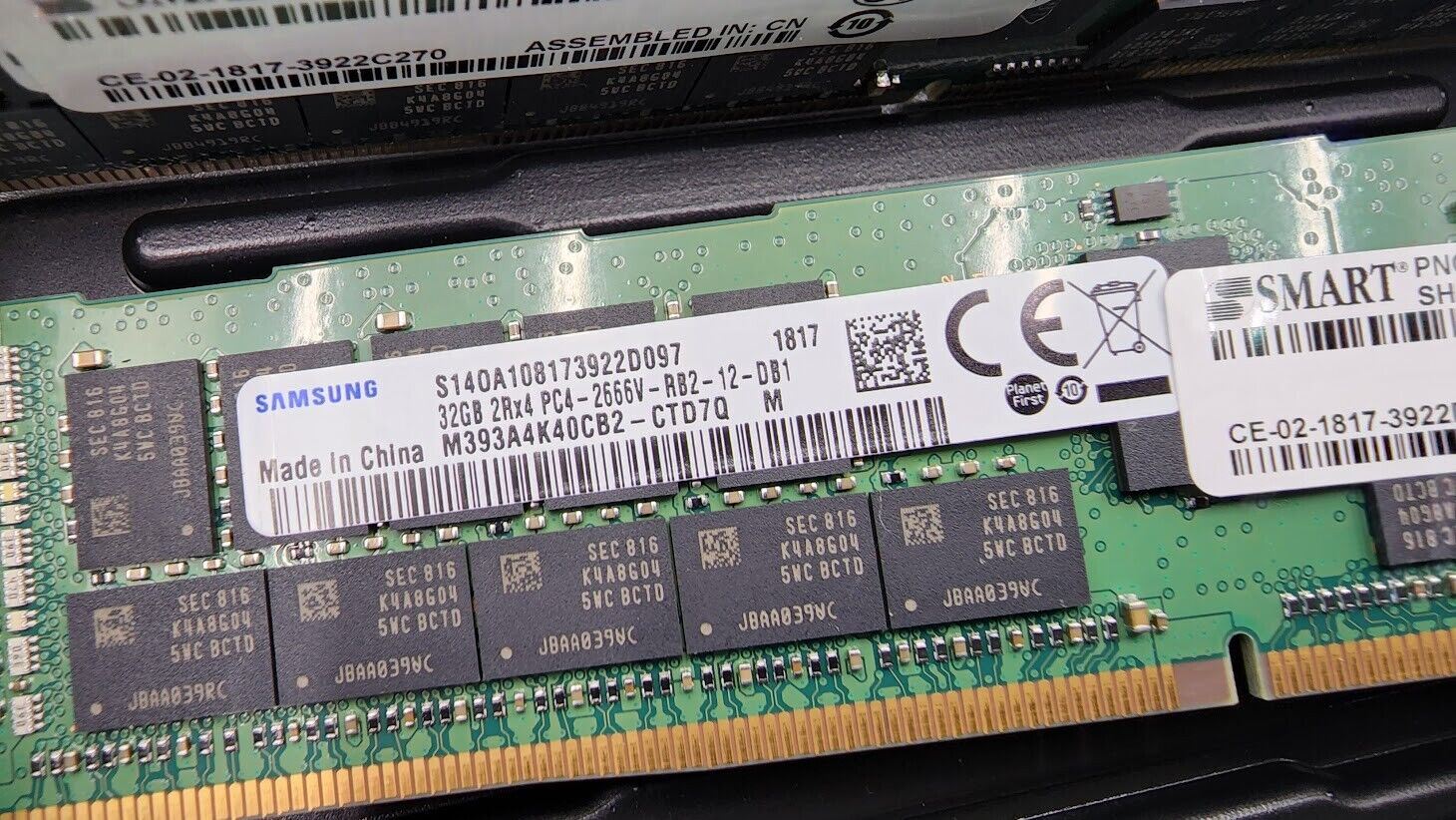 512Gb Samsung 16x 32GB DDR4 2666MHz RDIMM ECC REG RAM Memory M393A4K40CB2CTD7Q