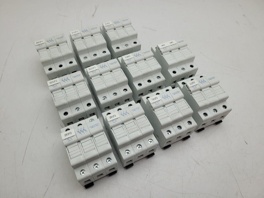 Lot of 11 Ferraz Shawmut USCC3 UltraSafe Fuse Holder 600V ATDR30 30A Fuses DIN