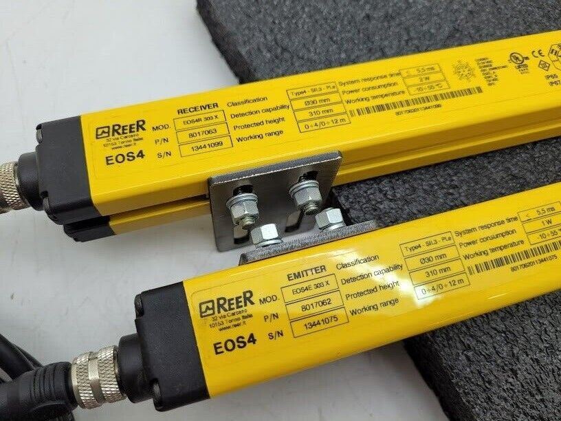 Reer Series EOS4 Light Curtains 310mm Height EOS4E-303-X EOS4R-303-X 12M Range