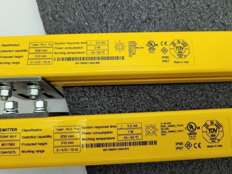 Reer Series EOS4 Light Curtains 310mm Height EOS4E-303-X EOS4R-303-X 12M Range