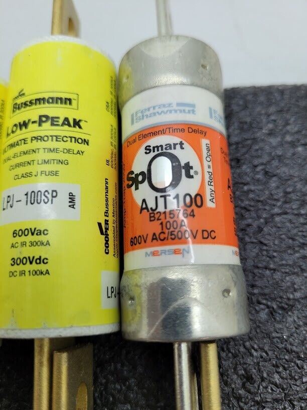 6 Pack LPJ-100SP Class J Low-Peak Dual-Element Time Delay Fuse 600V 100A