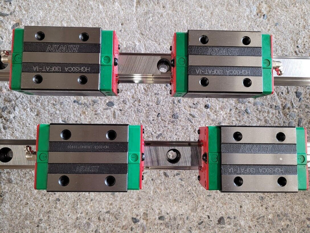 Hiwin HGR30C Linear Guide Rail HGR30 1800mm 4x HGH30CA-130FAT-1A Blocks